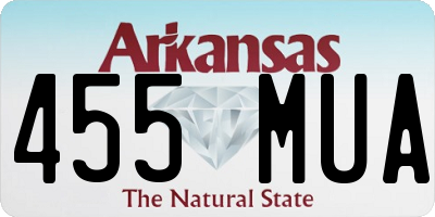 AR license plate 455MUA