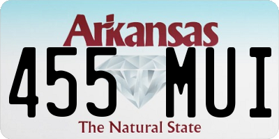 AR license plate 455MUI