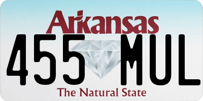 AR license plate 455MUL