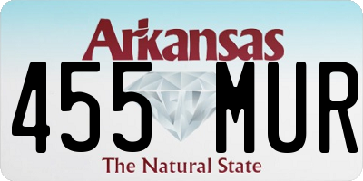 AR license plate 455MUR
