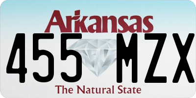 AR license plate 455MZX