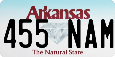 AR license plate 455NAM
