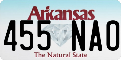 AR license plate 455NAO