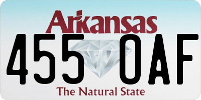 AR license plate 455OAF