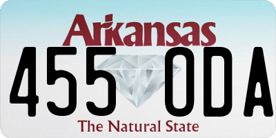 AR license plate 455ODA