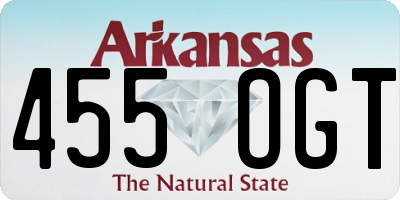 AR license plate 455OGT