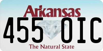 AR license plate 455OIC