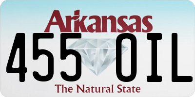 AR license plate 455OIL