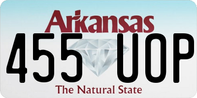 AR license plate 455UOP