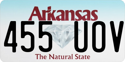 AR license plate 455UOV