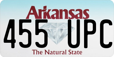 AR license plate 455UPC