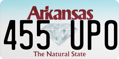 AR license plate 455UPO