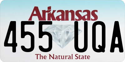AR license plate 455UQA