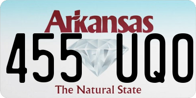 AR license plate 455UQO