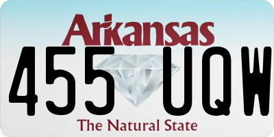 AR license plate 455UQW