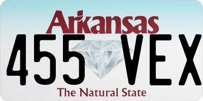 AR license plate 455VEX