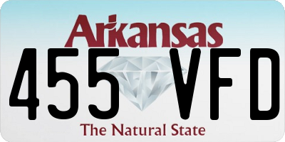 AR license plate 455VFD