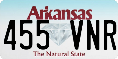 AR license plate 455VNR