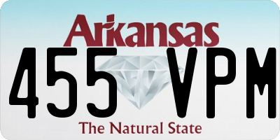 AR license plate 455VPM