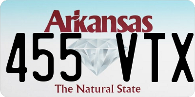 AR license plate 455VTX