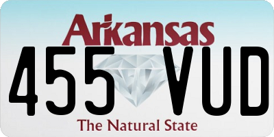 AR license plate 455VUD
