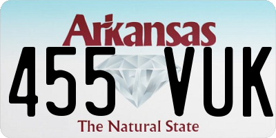 AR license plate 455VUK