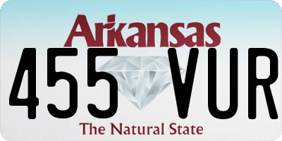 AR license plate 455VUR