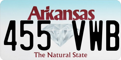 AR license plate 455VWB