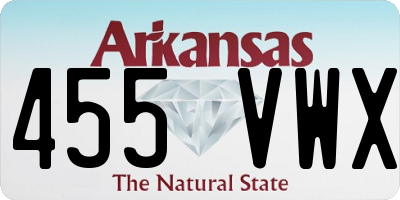 AR license plate 455VWX