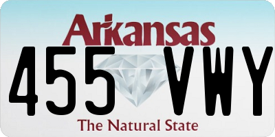 AR license plate 455VWY