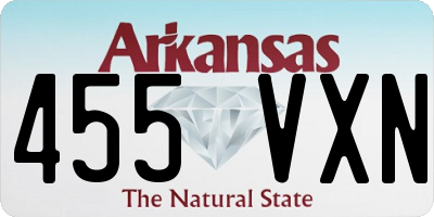 AR license plate 455VXN