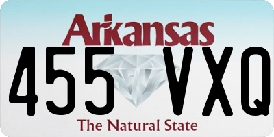 AR license plate 455VXQ