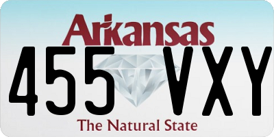 AR license plate 455VXY
