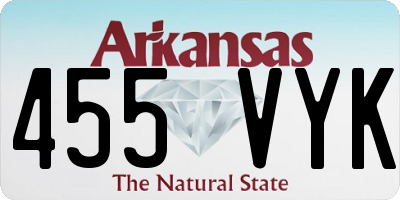 AR license plate 455VYK
