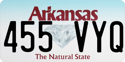 AR license plate 455VYQ