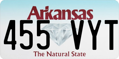 AR license plate 455VYT