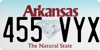 AR license plate 455VYX