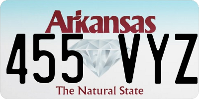 AR license plate 455VYZ