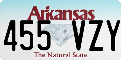 AR license plate 455VZY