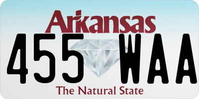 AR license plate 455WAA