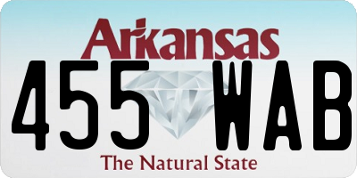 AR license plate 455WAB