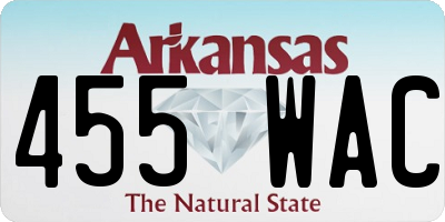 AR license plate 455WAC