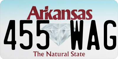 AR license plate 455WAG