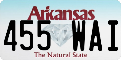 AR license plate 455WAI