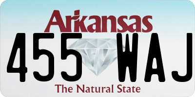 AR license plate 455WAJ
