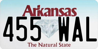 AR license plate 455WAL