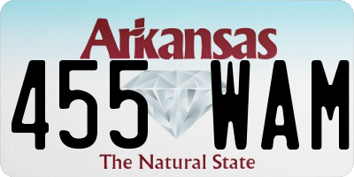 AR license plate 455WAM
