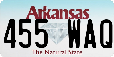 AR license plate 455WAQ