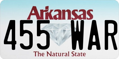 AR license plate 455WAR