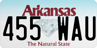 AR license plate 455WAU